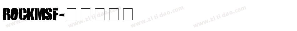 ROCKMSF字体转换