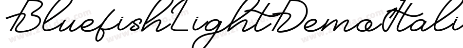 BluefishLightDemoItalic-ZYBx字体转换
