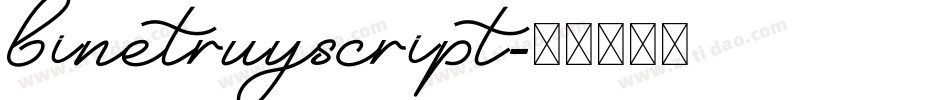 binetruyscript字体转换