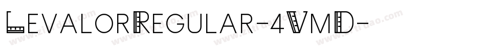 LevalorRegular-4VmD字体转换 LevalorRegular-4VmD字体转换
