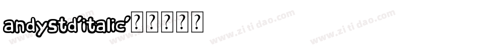 AndyStd-Italic字体转换