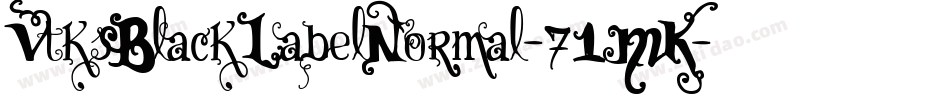VtksBlackLabelNormal-71MK字体转换