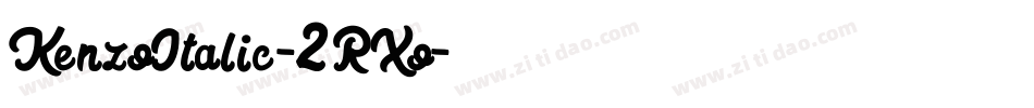 KenzoItalic-2RXo字体转换