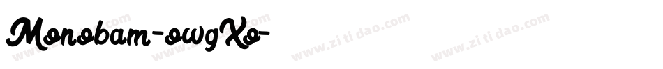 Monobam-owgXo字体转换