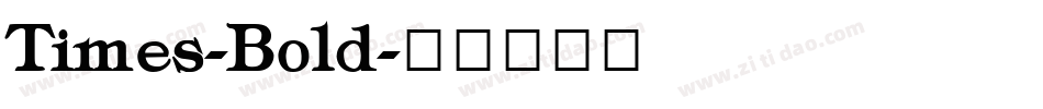 Times-Bold字体转换