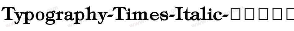 Typography-Times-Italic字体转换