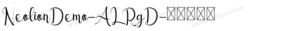 NeolionDemo-ALRgD字体转换
