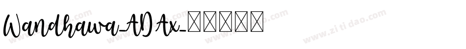 Wandhawa-ADAx字体转换