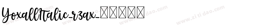 YoxallItalic-r3ax字体转换