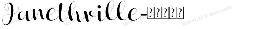 Janethville字体转换