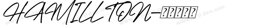 HAMILLTON字体转换