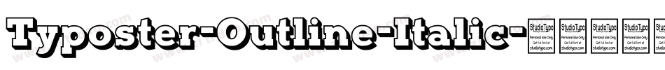 Typoster-Outline-Italic字体转换