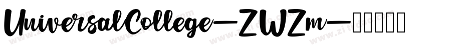 UniversalCollege-ZWZm字体转换