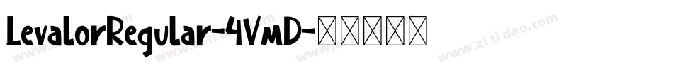 LevalorRegular-4VmD字体转换 LevalorRegular-4VmD字体转换