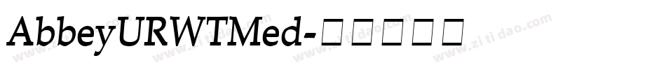 AbbeyURWTMed字体转换