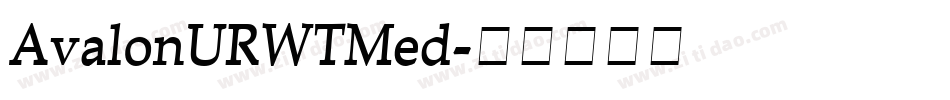 AvalonURWTMed字体转换