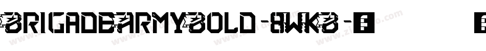 BrigadeArmyBold-8WKB字体转换