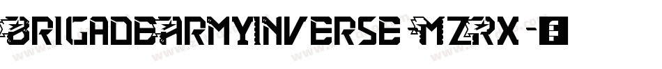 BrigadeArmyInverse-MzRx字体转换