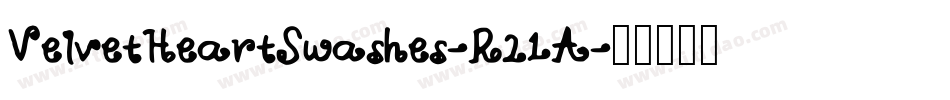 VelvetHeartSwashes-R21A字体转换