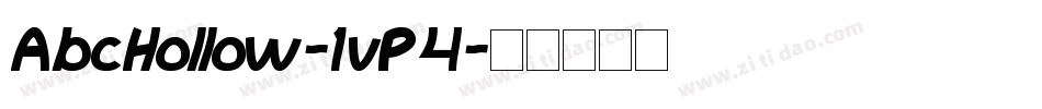 AbcHollow-1vP4字体转换