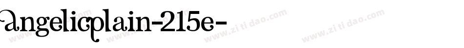 AngelicPlain-215e字体转换