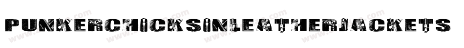 PunkerChicksinLeatherJackets字体转换