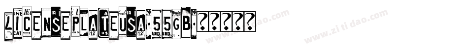 LicensePlateUsa-55gB字体转换