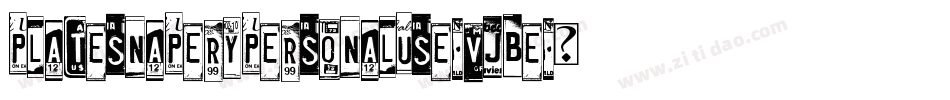 PlatesNaperyPersonalUse-VJBe字体转换