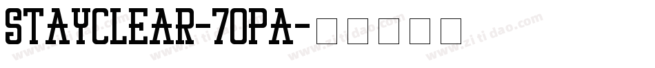StayClear-7OPA字体转换