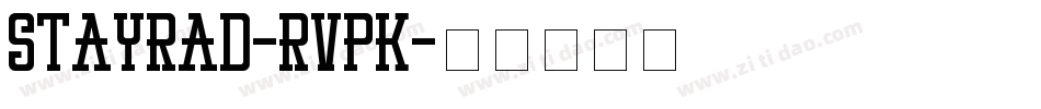 StayRad-rVpK字体转换