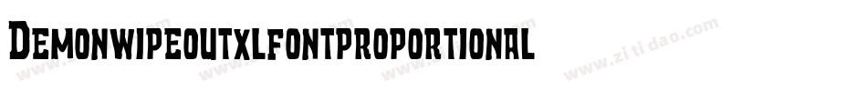 Demonwipeoutxlfontproportional-7OqP字体转换