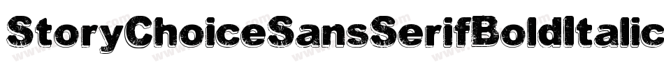StoryChoiceSansSerifBoldItalic-YWnv字体转换