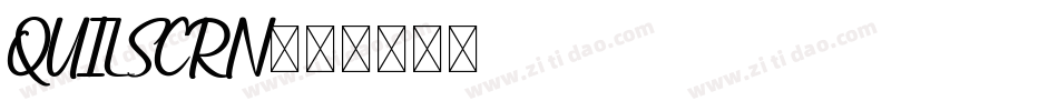 QUILSCRN字体转换