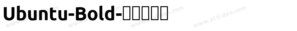 Ubuntu-Bold字体转换