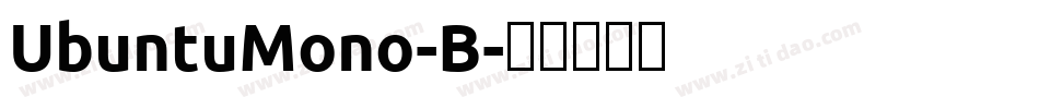 UbuntuMono-B字体转换