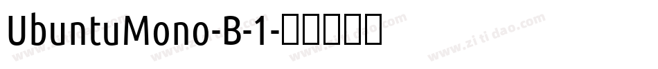UbuntuMono-B-1字体转换