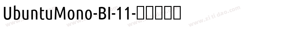 UbuntuMono-BI-11字体转换