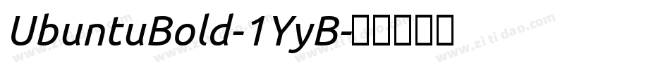 UbuntuBold-1YyB字体转换