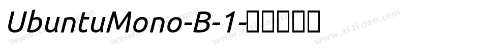 UbuntuMono-B-1字体转换