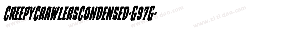 CreepyCrawlersCondensed-G97G字体转换