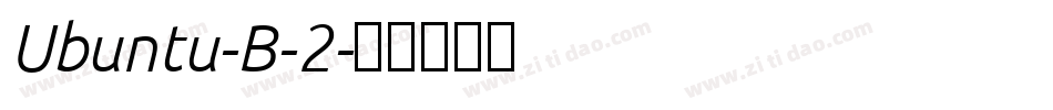 Ubuntu-B-2字体转换