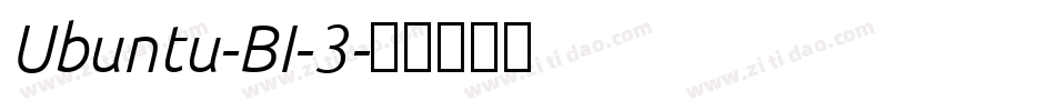 Ubuntu-BI-3字体转换