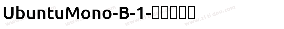 UbuntuMono-B-1字体转换