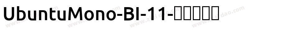 UbuntuMono-BI-11字体转换