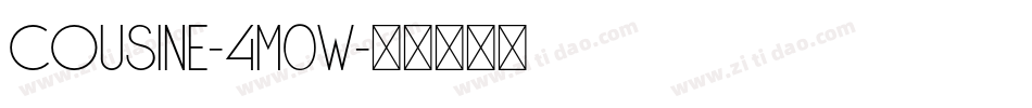 Cousine-4M0W字体转换 Cousine-4M0W字体转换