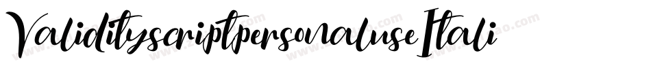 ValidityscriptpersonaluseItali-ZVJxZ字体转换