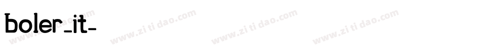 boler_it字体转换