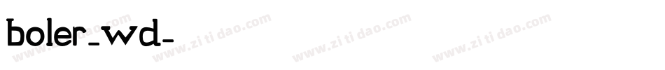 boler_wd字体转换