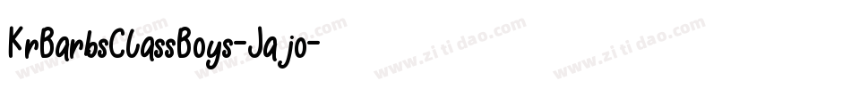 KrBarbsClassBoys-Jajo字体转换