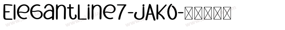 ElegantLine7-jAK0字体转换